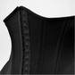 Black waist trainer with zipper on a white background