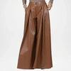 Brown vinyl skirt 