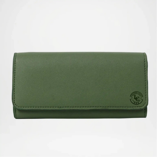 Women’s Olive Green Leather Phone Wallet
