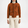 Brown Suede Bomber Jacket