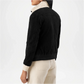 black suede leather bomber jacket
