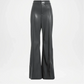 Grey leather pants on a white background