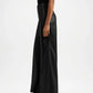 women's black leather flare pants
