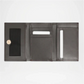 Black leather wallet with card slots