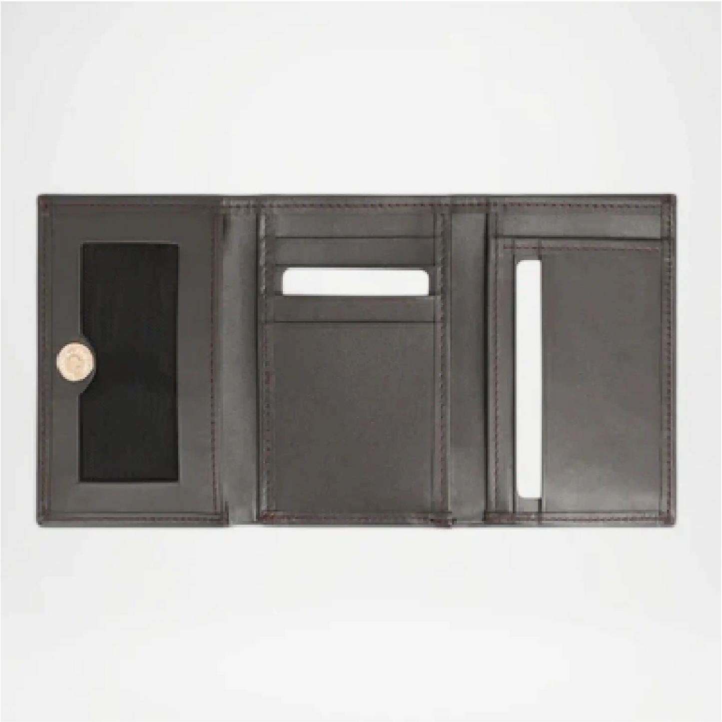 Black leather wallet with card slots