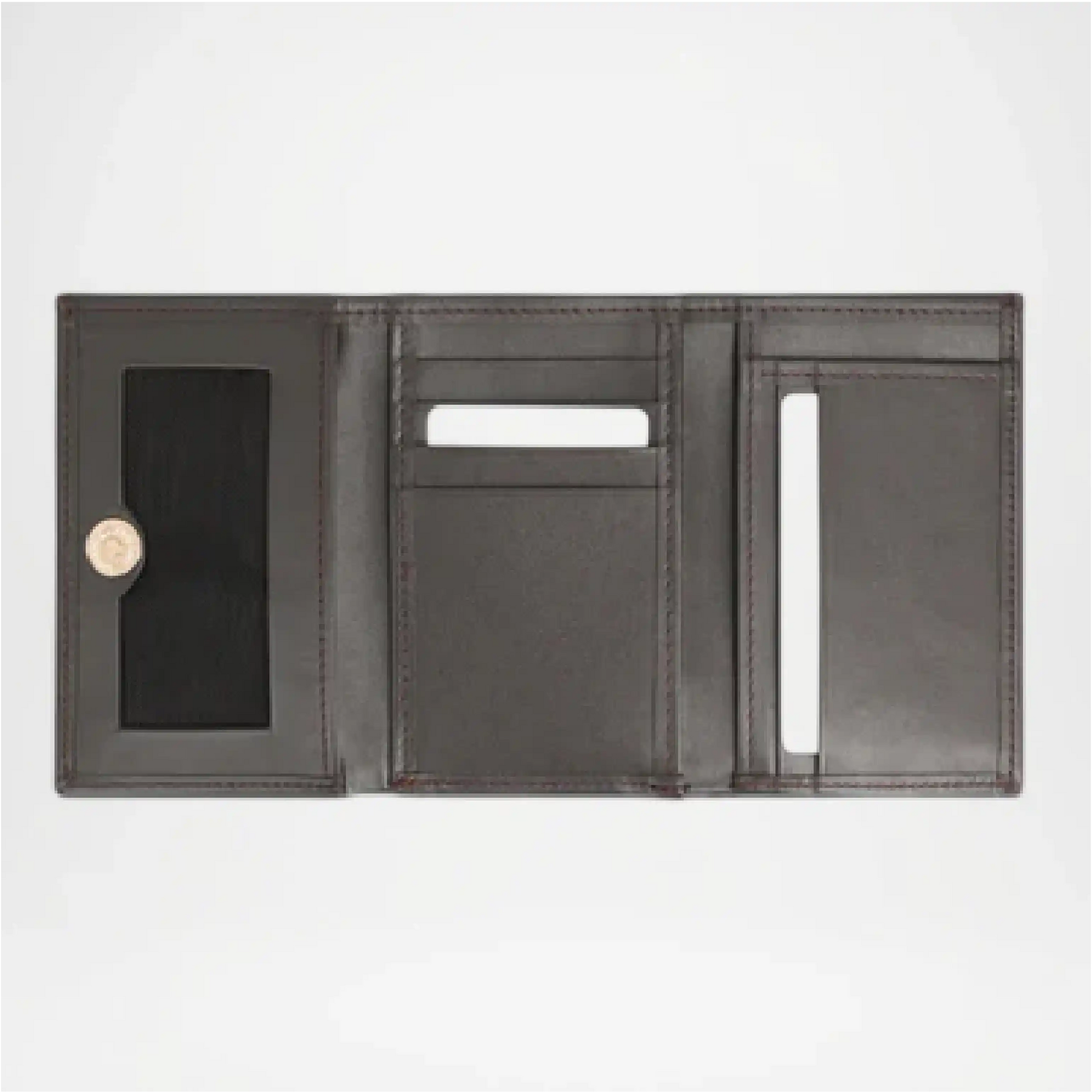 Black leather wallet with card slots