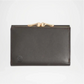 Black wallet with gold clasp 