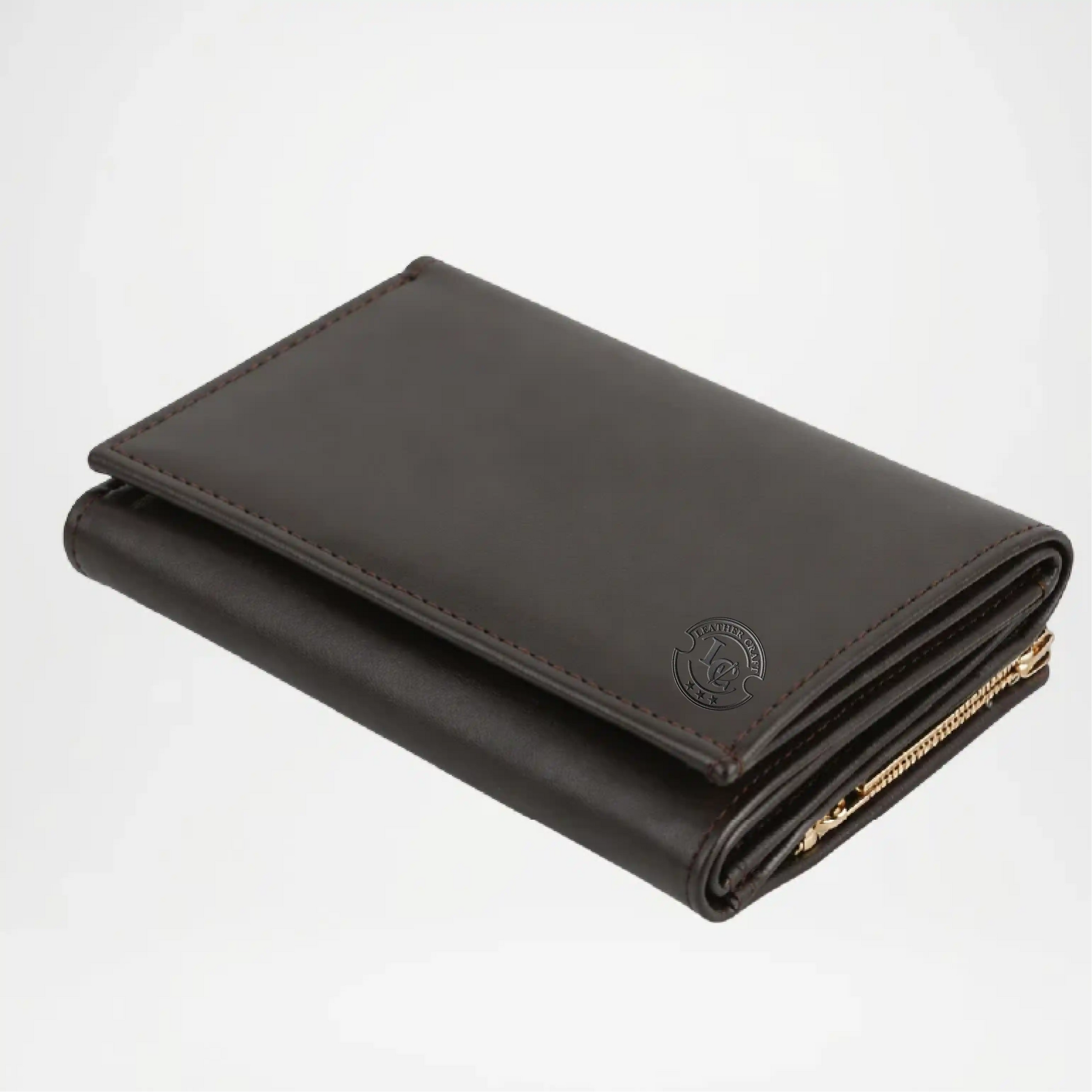 women's leather bifold wallets black
