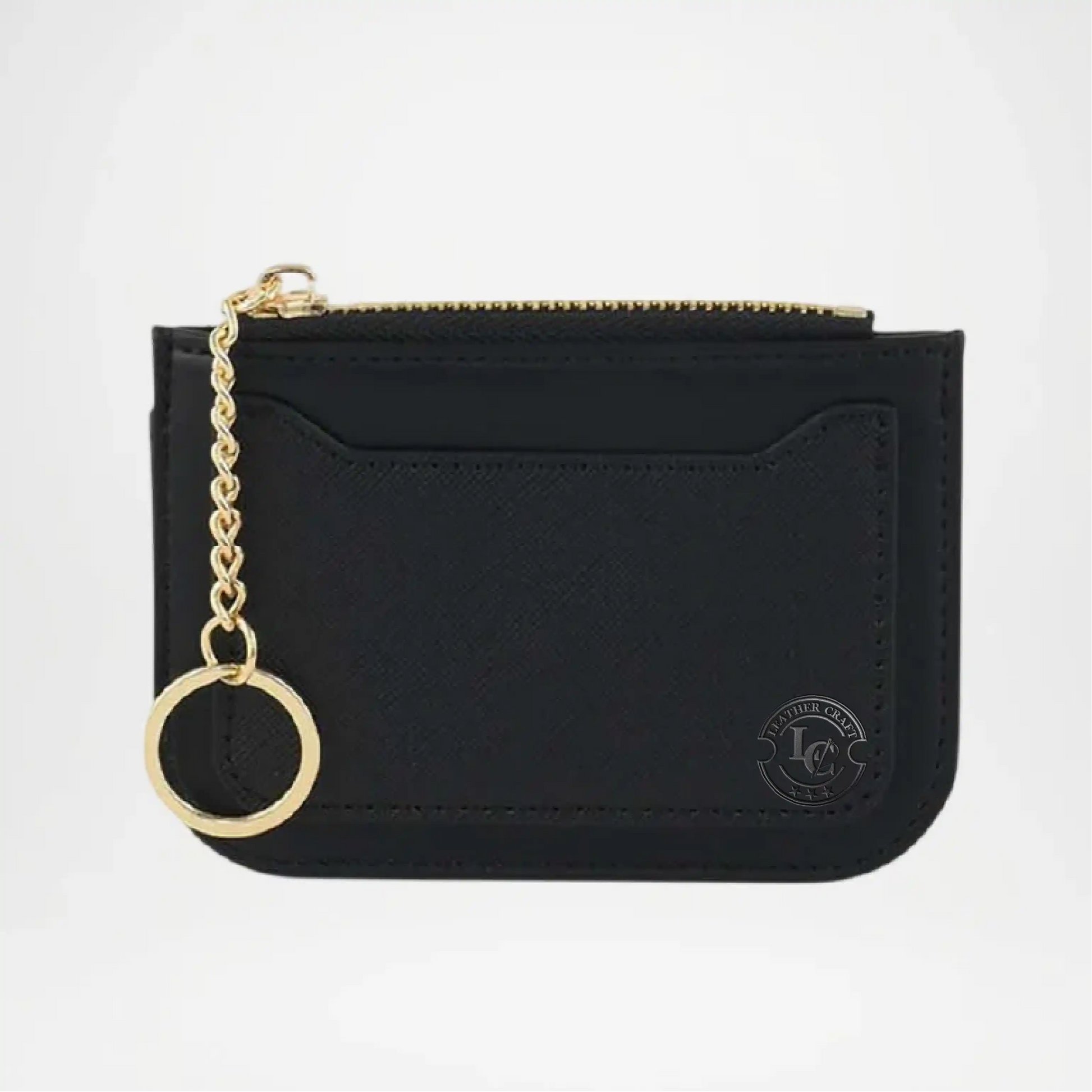 Women’s RFID Carbon Leather Wallet Zip Pouch