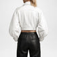 Women's White Leather Jacket