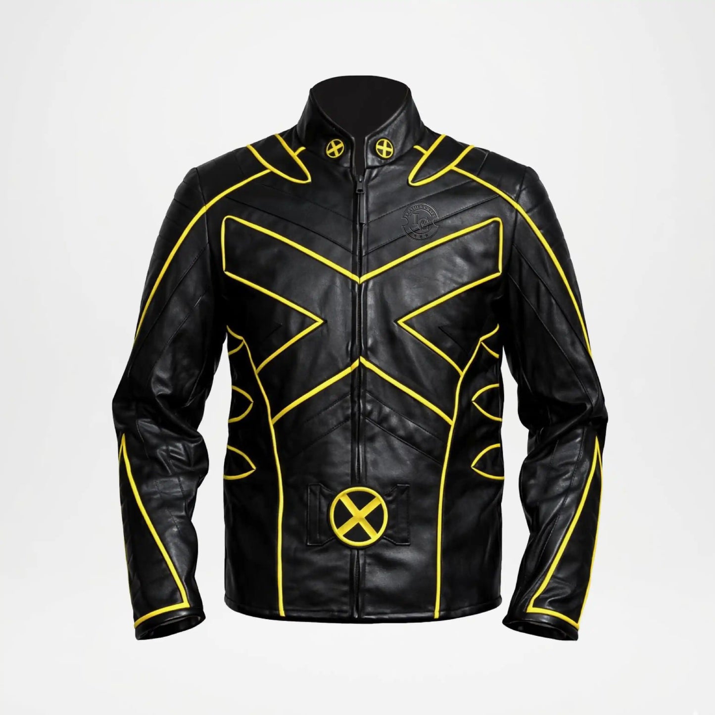 Black And Yellow Wolverine Leather Jacket X Men