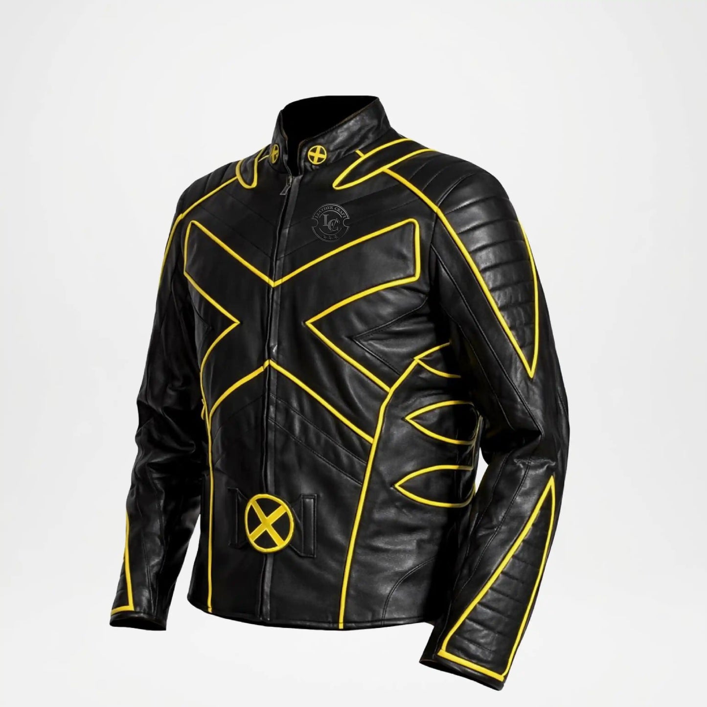 Black And Yellow Wolverine Leather Jacket X Men