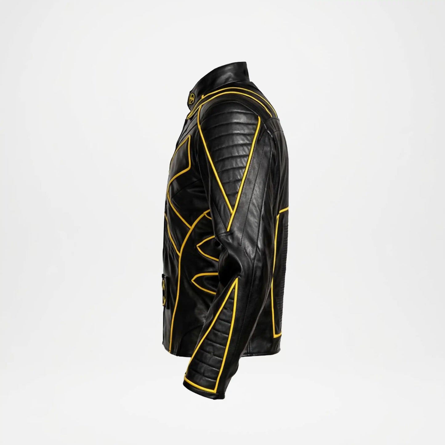 Black And Yellow Wolverine Leather Jacket X Men
