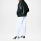 baggy fit leather jacket
