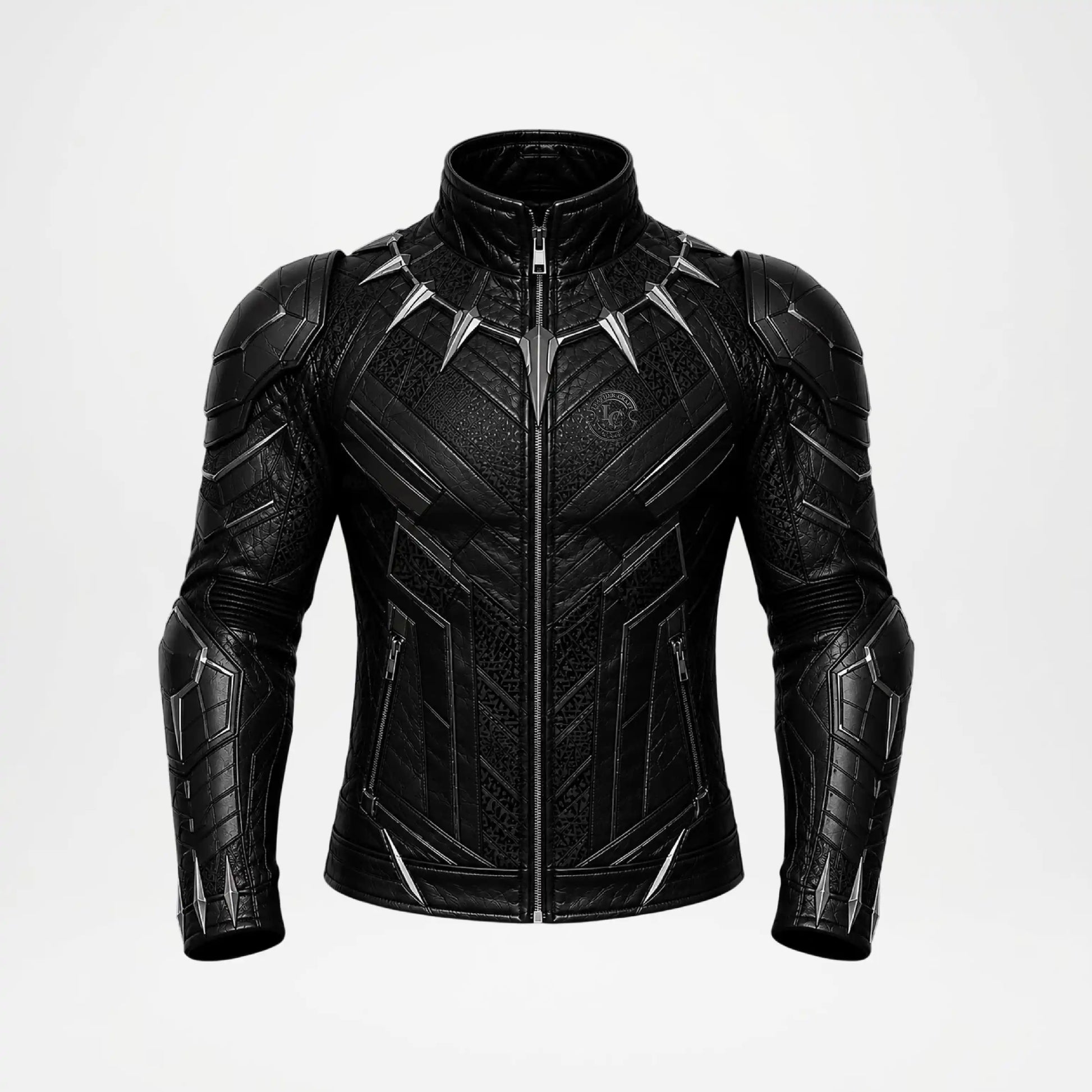 Black Panther Leather Jacket for Men front view