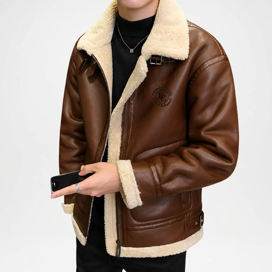 brown boreal bomber jacket