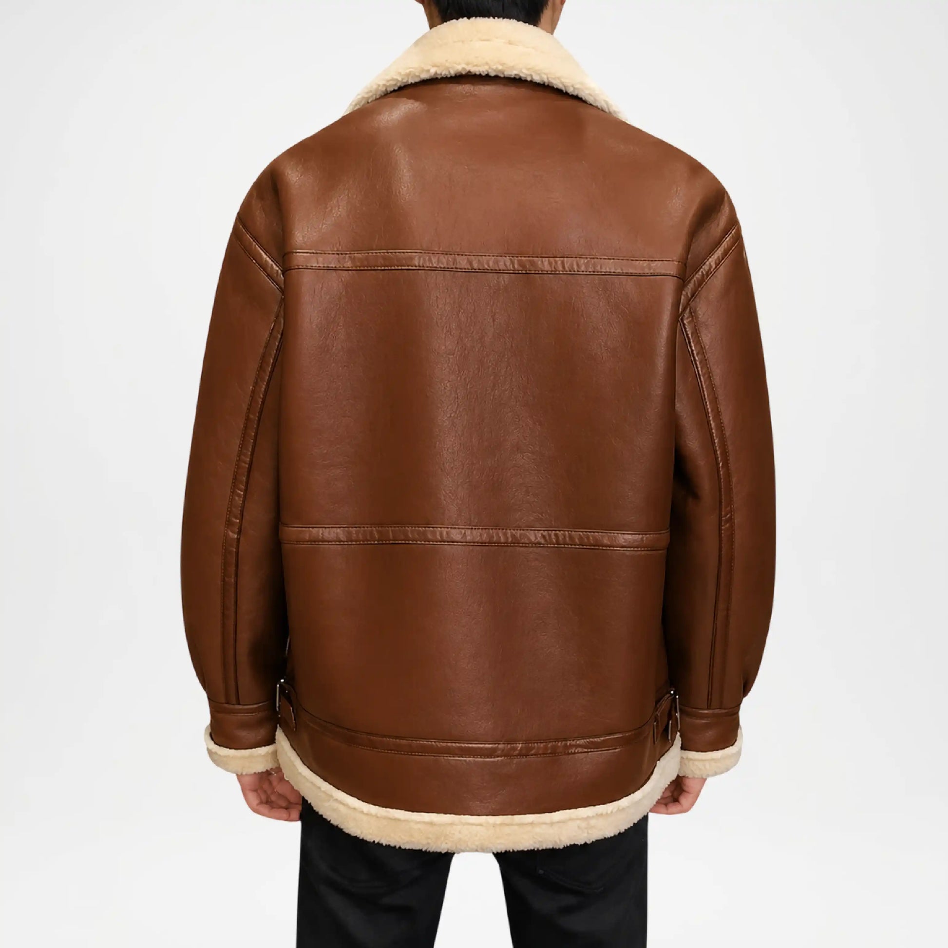mens shearling leather jacket