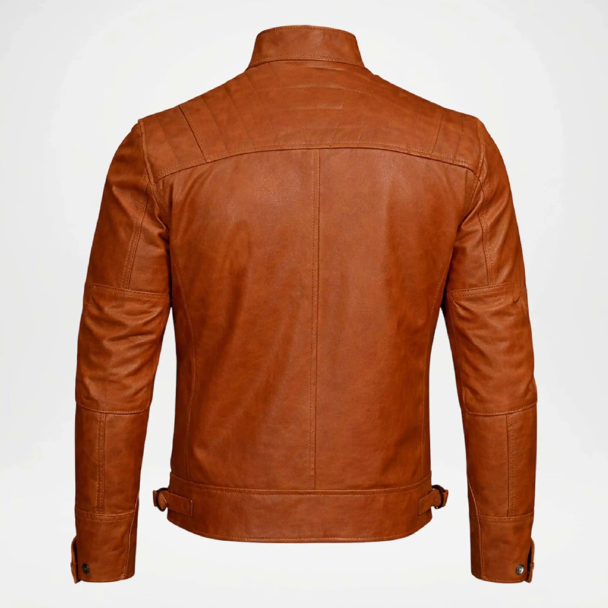 moto brown leather jacket
