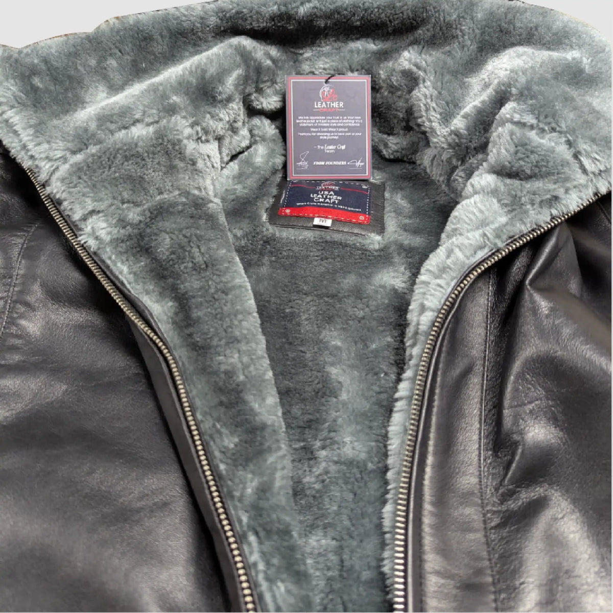 fur lined leather bomber jacket