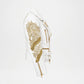 Side profile of Gold Embroidered White Biker Jacket for Women
