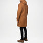 Brown Hooded Duffle Coat for Men