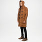 Brown Hooded Duffle Coat for Men
