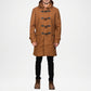 Brown Hooded Duffle Coat for Men