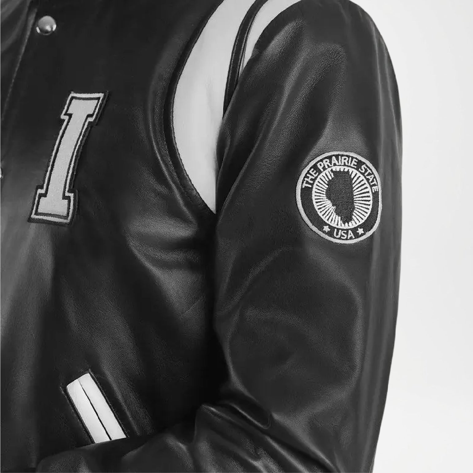 black leather letterman jackets