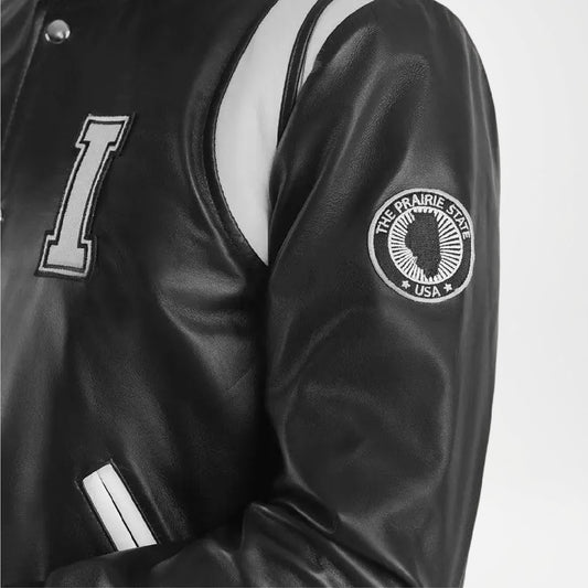black leather letterman jackets