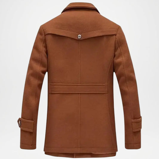 Men’s Brown Wool Overcoat Classic Fit