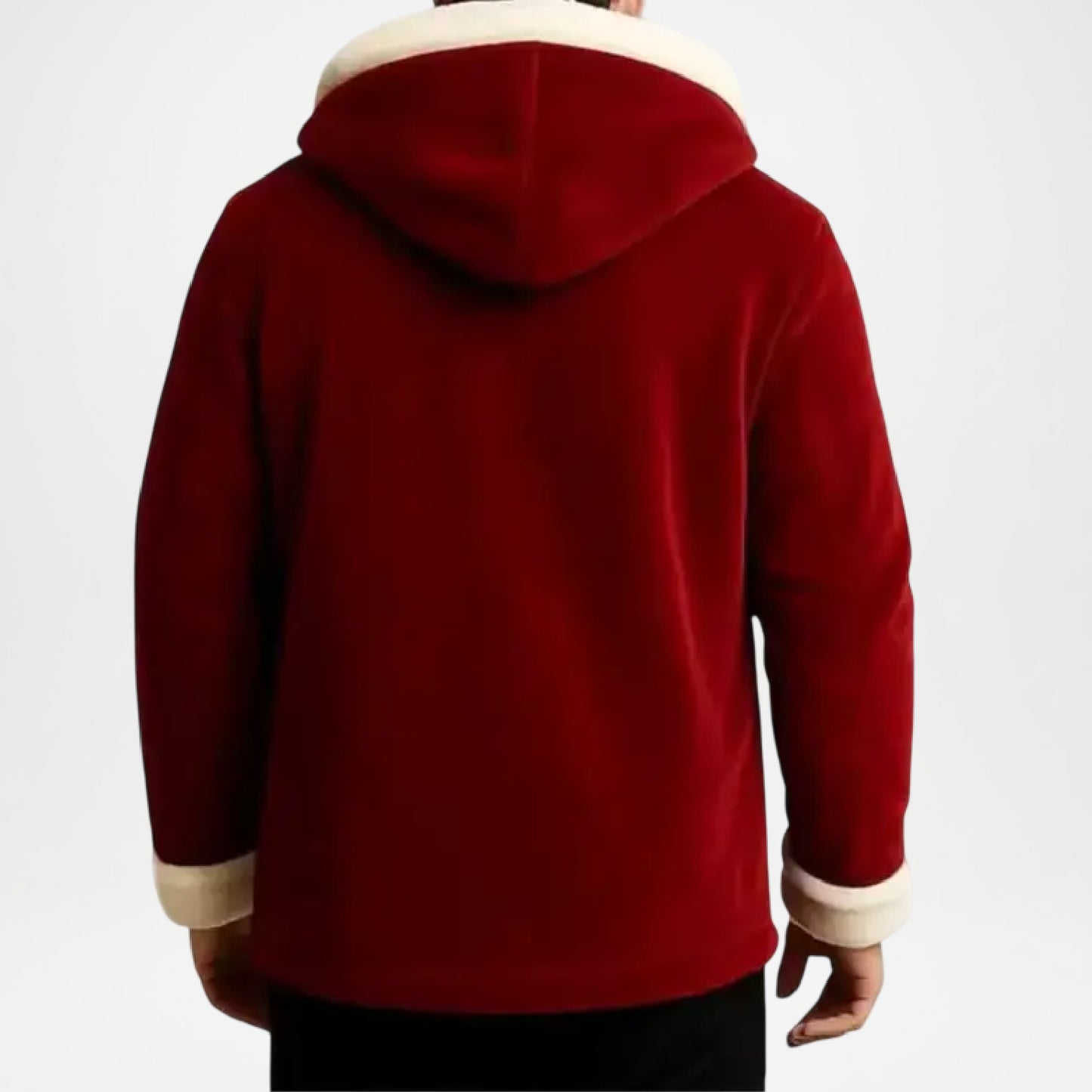 men's hooded shearling jacket