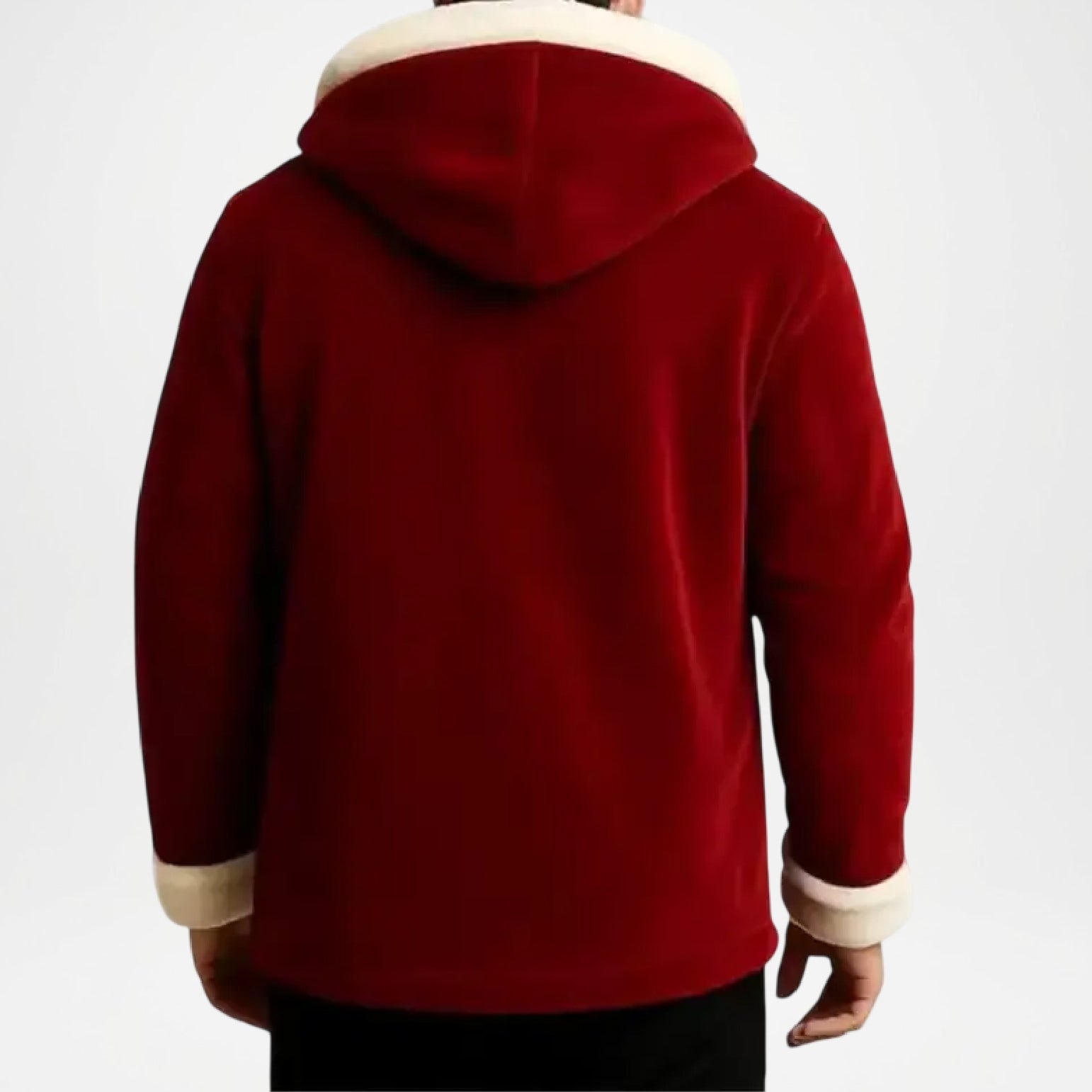 men's hooded shearling jacket