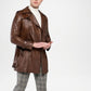 Men’s Brown Fenix Waxed Leather Coat