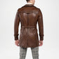 Men’s Brown Fenix Waxed Leather Coat