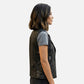 black leather biker vest womens
