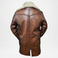Vintage Men’s Brown Shearling Leather Fur Jacket