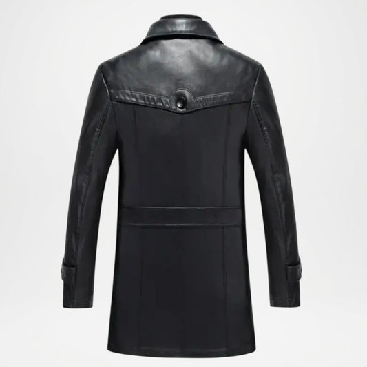 Black Leather Motorcycle Coat Stylish Biker Wear
