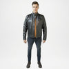 men's black racer leather jacket