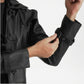 Huntsman Men’s Black Hooded Leather Trench Coat