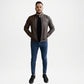 Brown Leather Biker Jacket for Men