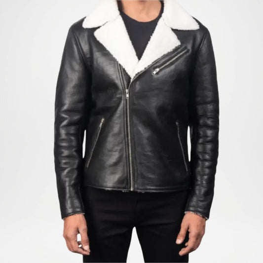 sheepskin leather jacket for men