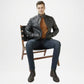 men's black racer jacket