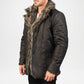 black fur long jacket
