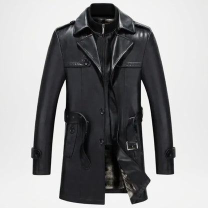 Black Leather Motorcycle Coat Stylish Biker Wear