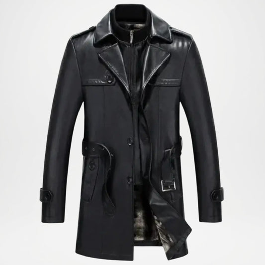 Black Leather Motorcycle Coat Stylish Biker Wear