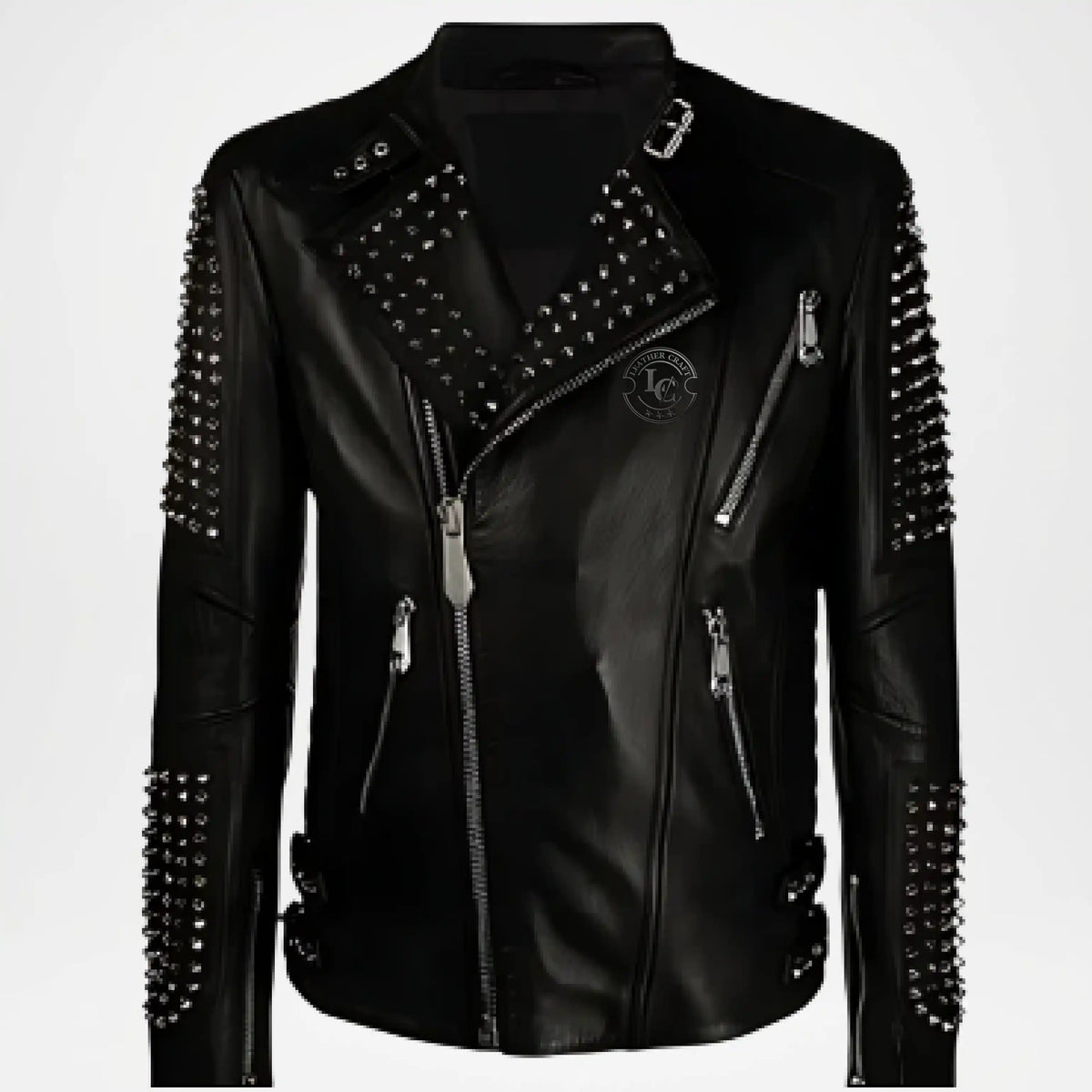 simone studded leather jacket
