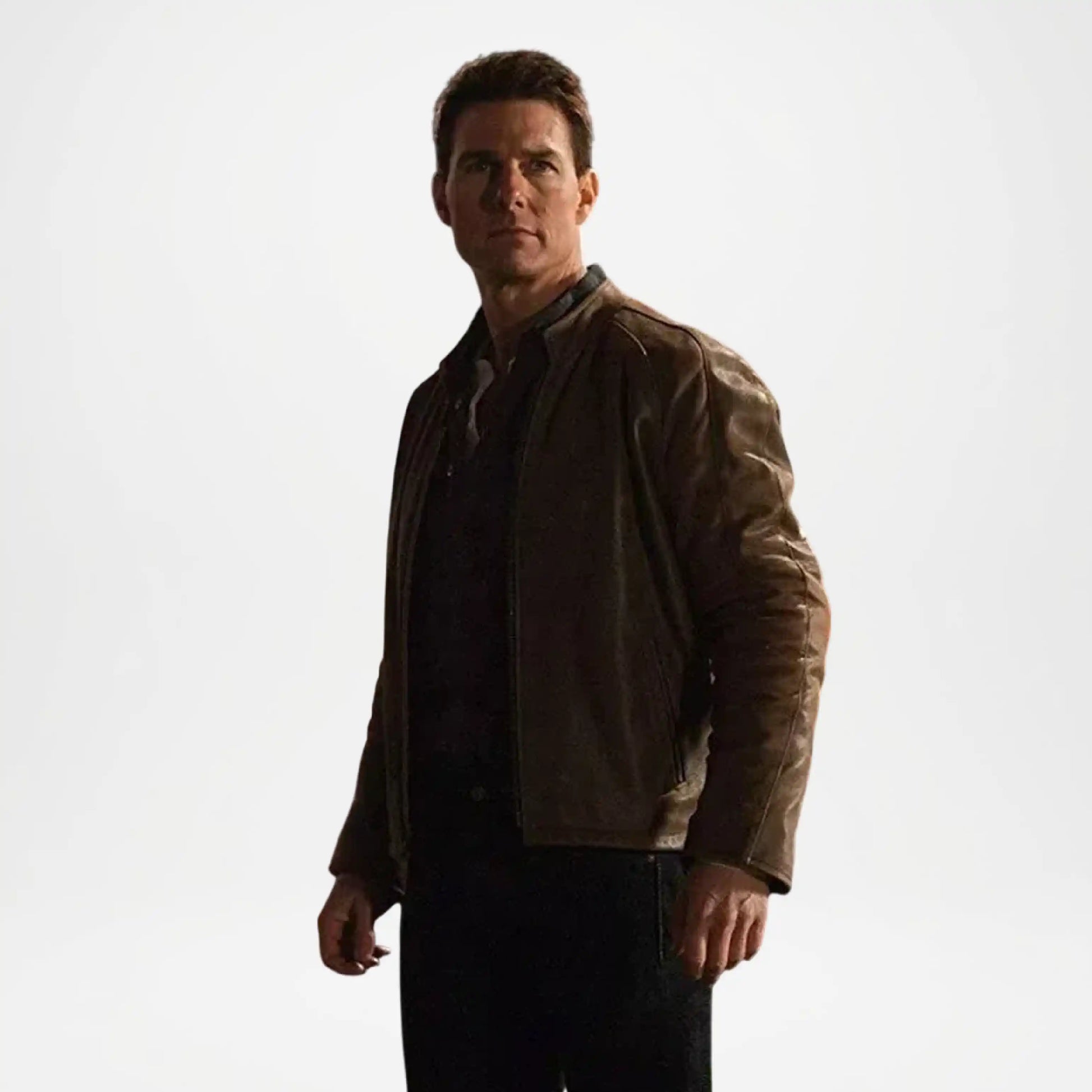 Side profile of Tom Cruise Jack Reacher Leather Jacket