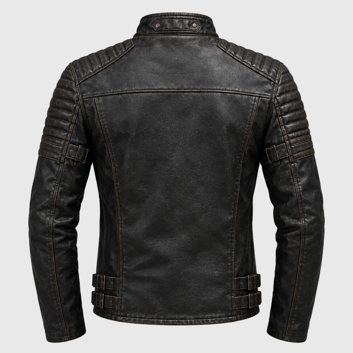 Back View of Vintage Leather Motorcycle Jackets 