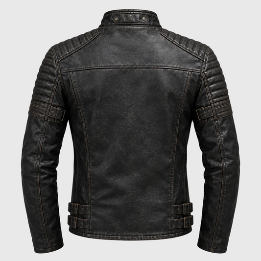 Back View of Vintage Leather Motorcycle Jackets 