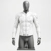 White Armor Leather Jacket for Men Biker Slim Fit Coat front view
